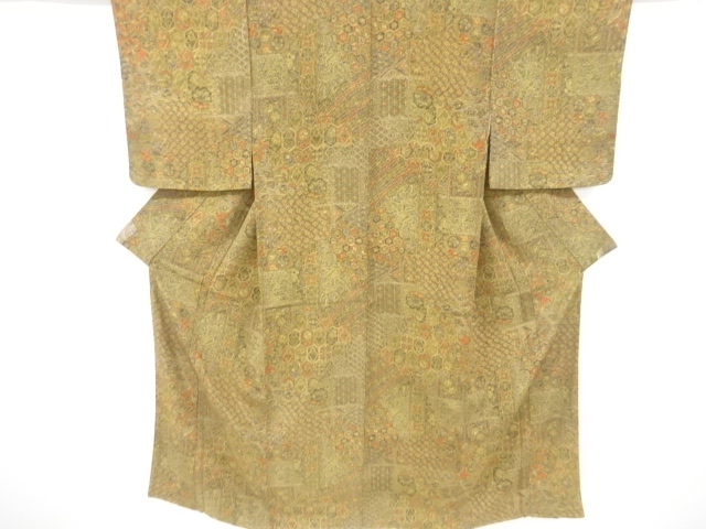 JAPANESE KIMONO / KOMON / FLOWER CLASSICAL PATTERN